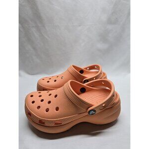 Crocs Women’s Classic Platform Clogs Papaya Color Size 5